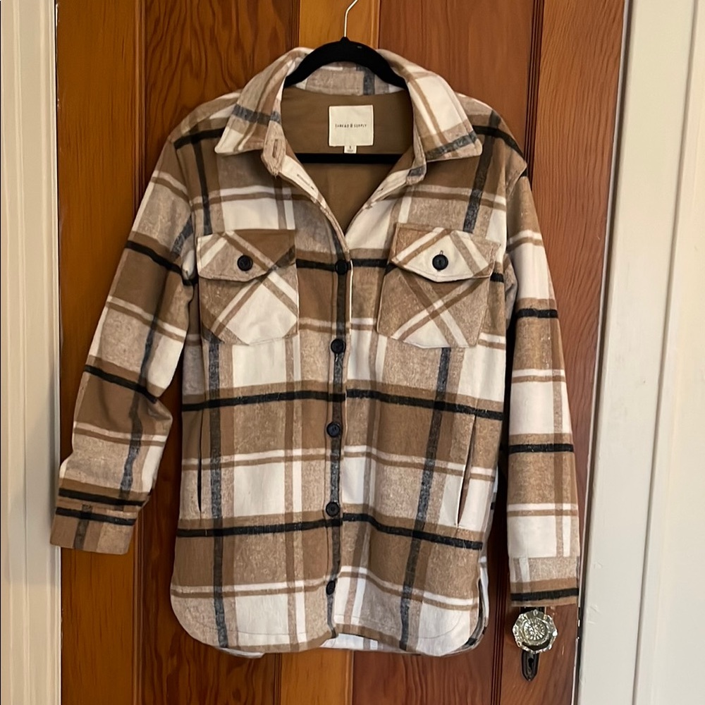 Brown Plaid Shacket